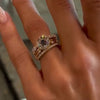 Gorgeous 4PCS Round Cut Sterling Silver Bridal Set