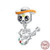 Halloween Dancing with Skeleton Pumpkin Sterling Silver Charms