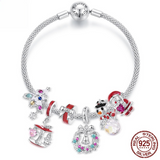 Christmas Themed 925 Sterling Silver Charms for Bracelets & Necklace