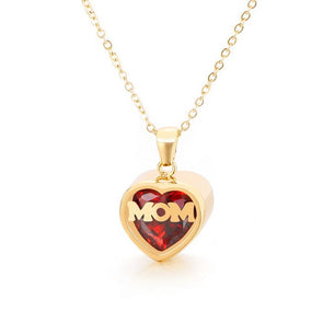Personalized  Heart Cut Pendant Necklace For Mom