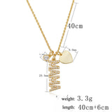 Simple MAMA Design Silver Necklace For Mom