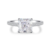 Elegant Radiant Cut Sterling Silver Engagement Ring