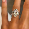 Gorgeous 8.2ct Three Stone Oval Cut Sterling Silver Engagement Ring
