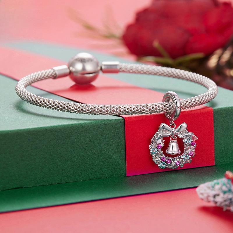 Christmas Themed 925 Sterling Silver Charms for Bracelets & Necklace