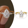 Stunning Pear Cut Moissanite Ring