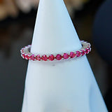 Multi-color Eternity Sterling Silver Band