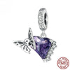 Halloween Purple Butterfly Sterling Silver DIY Charms