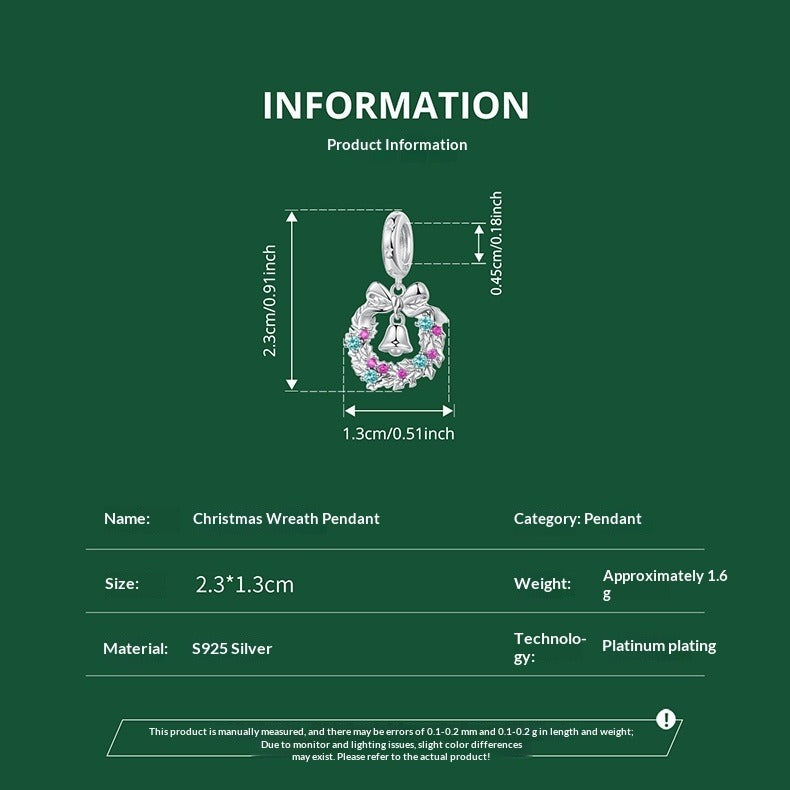 Christmas Themed 925 Sterling Silver Charms for Bracelets & Necklace