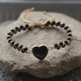 Bohemian Multi-Stone Woven Bracelet – Adjustable Natural Gemstone