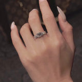 Elegant 2PCS Cushion Cut Bridal Set In Sterling Silver
