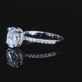 Classic Oval Moissanite Solitaire Engagement Ring in 925 Sterling Silver