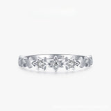 Cute Star Design Sterling Silver Band