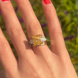 Stunning Yellow Radiant Cut 2 Pcs Bridal Set