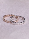 Round Cut Eternity Sterling Silver Ring Band