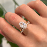2 Pcs Oval Cut Sterling Silver Bridal Set