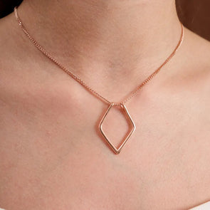 Geometric Simple Ring Holder Ring Necklace