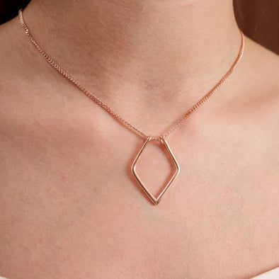 Geometric Simple Ring Holder Ring Necklace