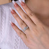 Stunning Round Cut Bridal Set For Women In Sterling Silver