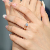 1 Carat Moissanite Twist Engagement Ring in Sterling Silver