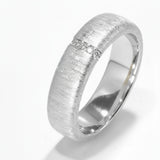 Italian Brushed Moissanite Couple Rings in Sterling Silver