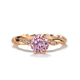 1 Carat Moissanite Twist Engagement Ring in Sterling Silver