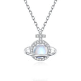 Magic Planet Pendant Necklace in Sterling Silver