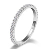 Simple D Color Moissanite Paved Ring Band