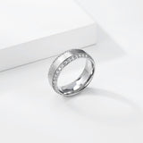 Men's Double Row Sparkling Band Ring in Gold Tone
