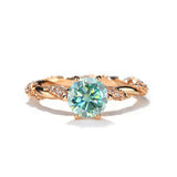 1 Carat Moissanite Twist Engagement Ring in Sterling Silver
