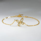 D Color Moissanite Butterfly S925 Sterling Silver Bracelet