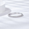 Round Cut D Color Moissanite Sterling Silver Halo Wedding Ring Set