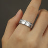 Men and Women's Moissanite Eternity Wedding Band with Channel Setting