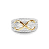 Infinity Design Sterling Silver Ring Band For Her