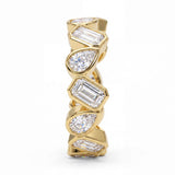 Elegant Moissanite Wedding Band in Sterling Silver