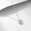 Sweet Four Leaf Clover Design Silver Necklace