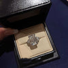 Three Stone Emerald Cut Sterling Silver Ring