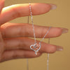 Heart Rose Design Sterling Silver Necklace For Mom