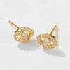 Evil Eye Sterling Silver Stud Earrings