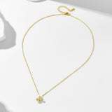 Clover Flower Design Necklace in Sterling Silver
