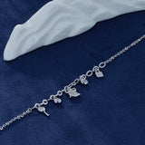 925 Sterling Silver Creative Bell and Key Christmas Bracelet for Women