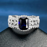 Sparkling Ruby Gemstone Sterling Silver Band Ring in Vintage Style