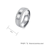 Men's Double Row Sparkling Band Ring in Gold Tone