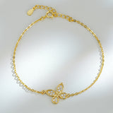 D Color Moissanite Butterfly S925 Sterling Silver Bracelet