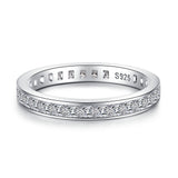 Stackable Minimalist Eternity Wedding Band in Sterling Silver