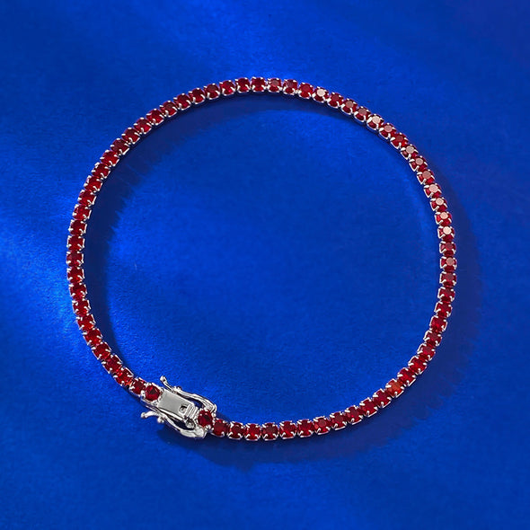 Women's Classic Multi-Color Tennis Bracelet in Sterling Silver