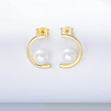 C Design Pearls Studding Earrings