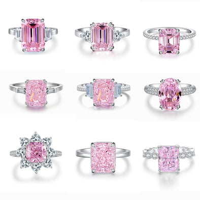 Pink Collection- Sterling Silver Engagement Ring
