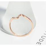 Simple Wave Design Rose Golden Tone Band