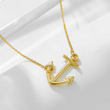 Anchor Design Pendant Necklace in Sterling Silver
