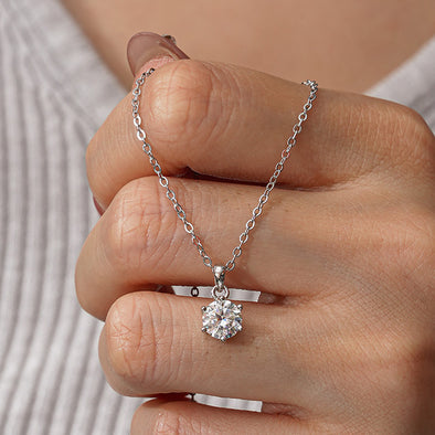 Timeless Deesign 6 Prong Moissanite Necklace